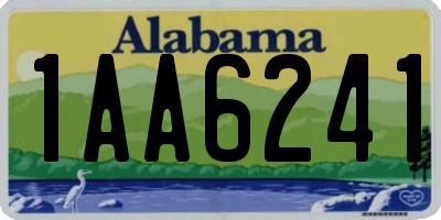 AL license plate 1AA6241