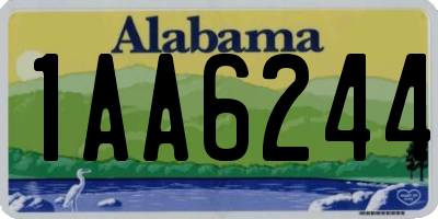 AL license plate 1AA6244