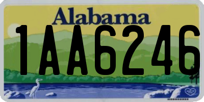 AL license plate 1AA6246