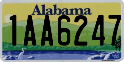 AL license plate 1AA6247