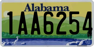 AL license plate 1AA6254