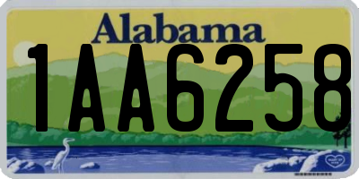 AL license plate 1AA6258