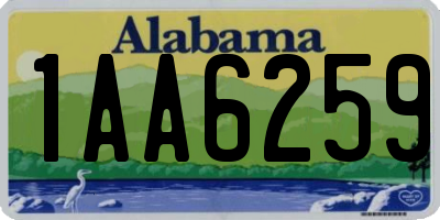 AL license plate 1AA6259