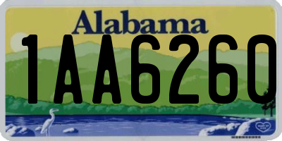 AL license plate 1AA6260