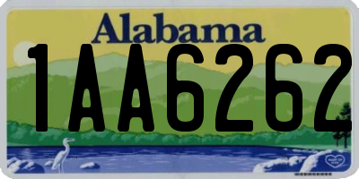 AL license plate 1AA6262