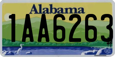 AL license plate 1AA6263