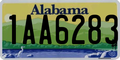 AL license plate 1AA6283