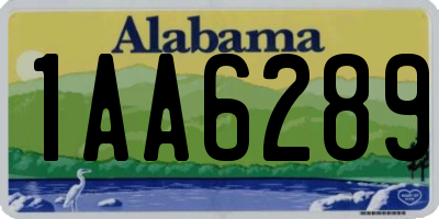 AL license plate 1AA6289