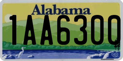 AL license plate 1AA6300