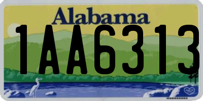 AL license plate 1AA6313