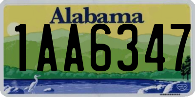 AL license plate 1AA6347