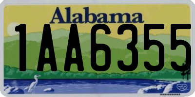 AL license plate 1AA6355