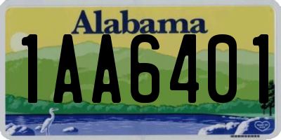AL license plate 1AA6401