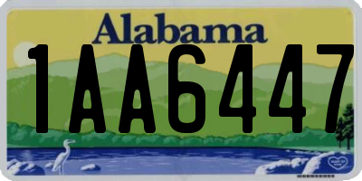 AL license plate 1AA6447