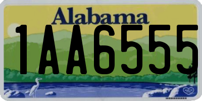 AL license plate 1AA6555