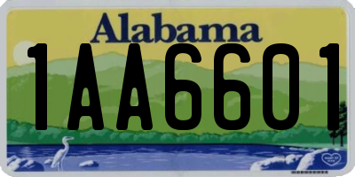 AL license plate 1AA6601