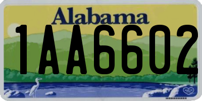 AL license plate 1AA6602