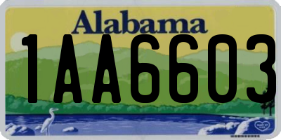 AL license plate 1AA6603