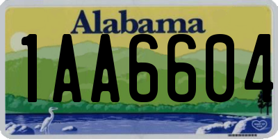 AL license plate 1AA6604