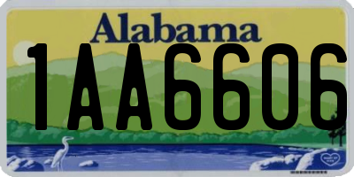 AL license plate 1AA6606