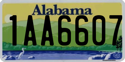 AL license plate 1AA6607