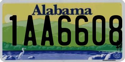 AL license plate 1AA6608