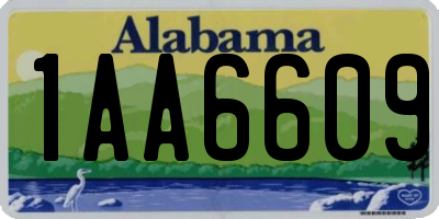 AL license plate 1AA6609