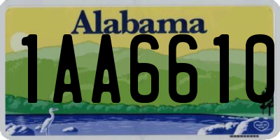 AL license plate 1AA6610