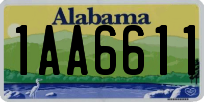 AL license plate 1AA6611