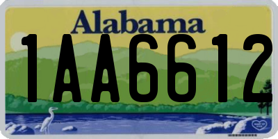 AL license plate 1AA6612