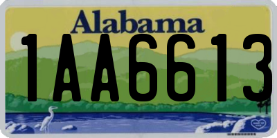 AL license plate 1AA6613