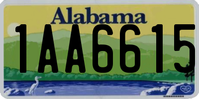 AL license plate 1AA6615