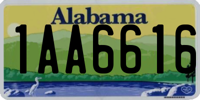 AL license plate 1AA6616