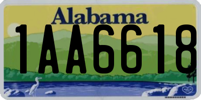 AL license plate 1AA6618