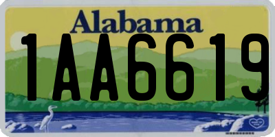 AL license plate 1AA6619