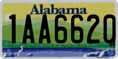 AL license plate 1AA6620