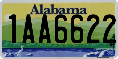 AL license plate 1AA6622