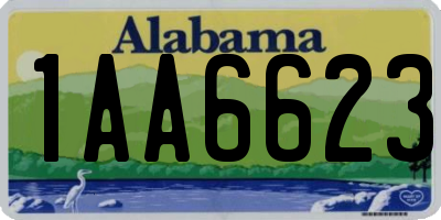 AL license plate 1AA6623