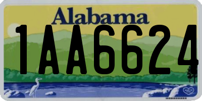 AL license plate 1AA6624