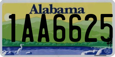 AL license plate 1AA6625