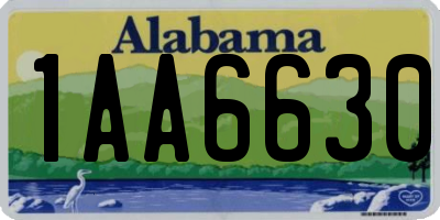 AL license plate 1AA6630