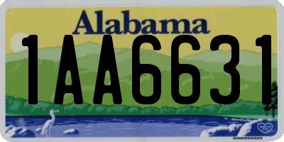 AL license plate 1AA6631