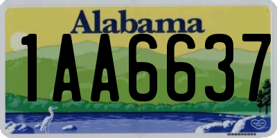 AL license plate 1AA6637