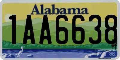 AL license plate 1AA6638