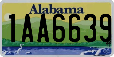 AL license plate 1AA6639