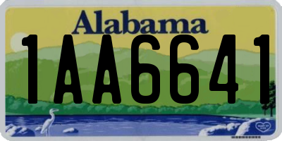 AL license plate 1AA6641