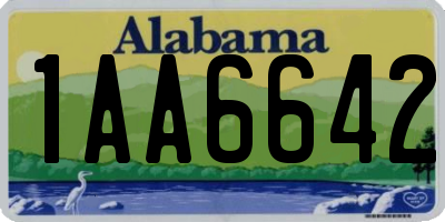 AL license plate 1AA6642