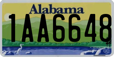 AL license plate 1AA6648