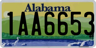 AL license plate 1AA6653