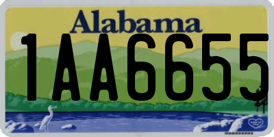 AL license plate 1AA6655